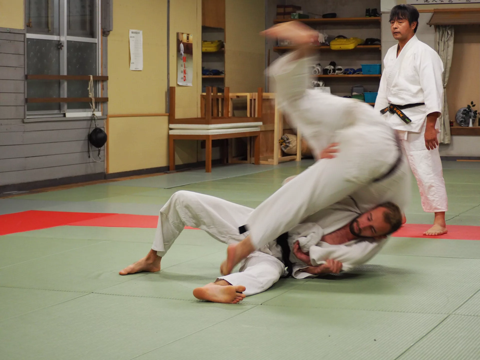 Technique de projection à Shizuoka, avec Alexandre, 2018